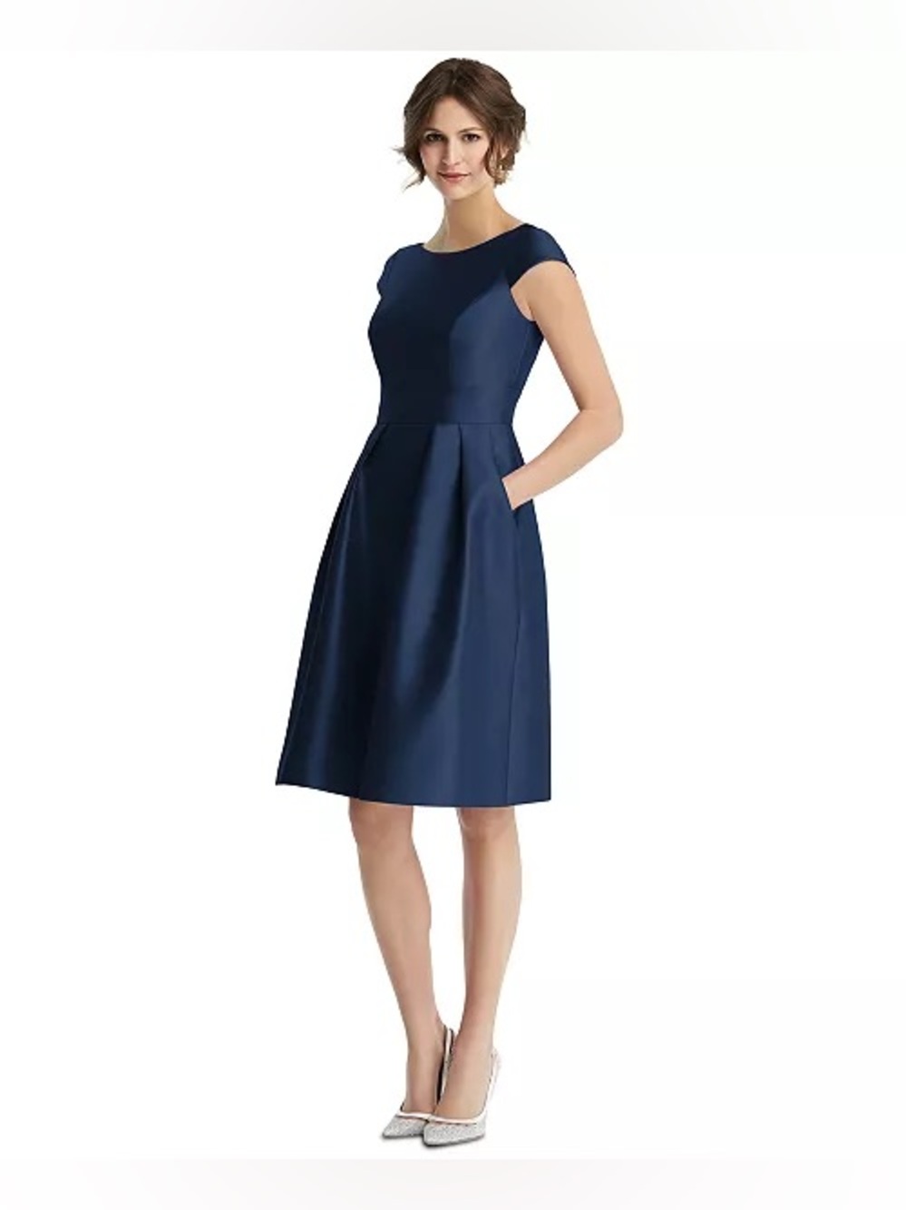 Boat-Neck A-Line Dress